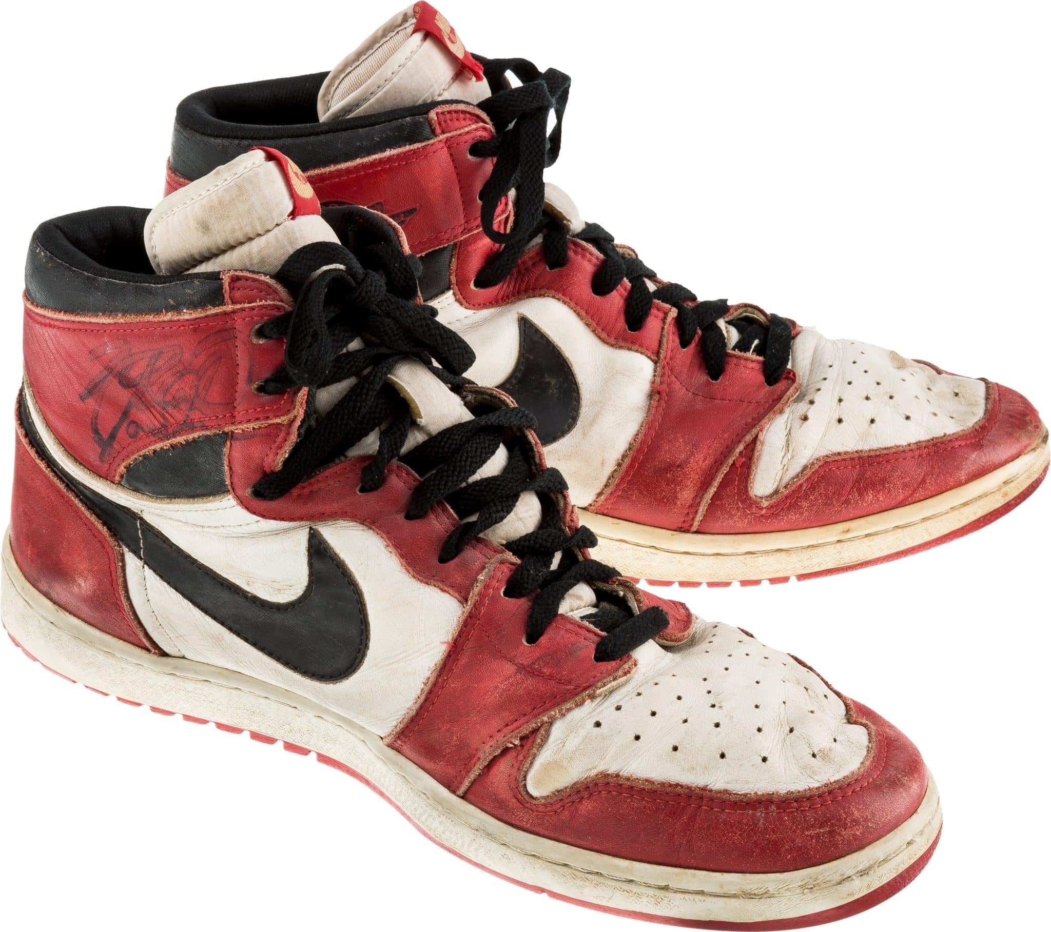 Michael Jordans worn Air Jordan 1's 